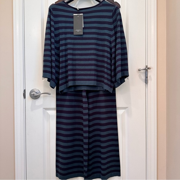 Weekend Max Mara Label-cut Jumper&Casual Wide Leg Pants SET...